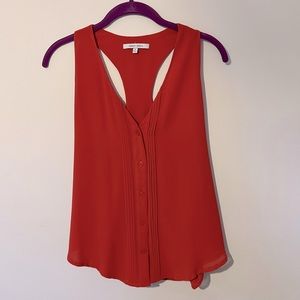 Naked Zebra racer back/button up tank